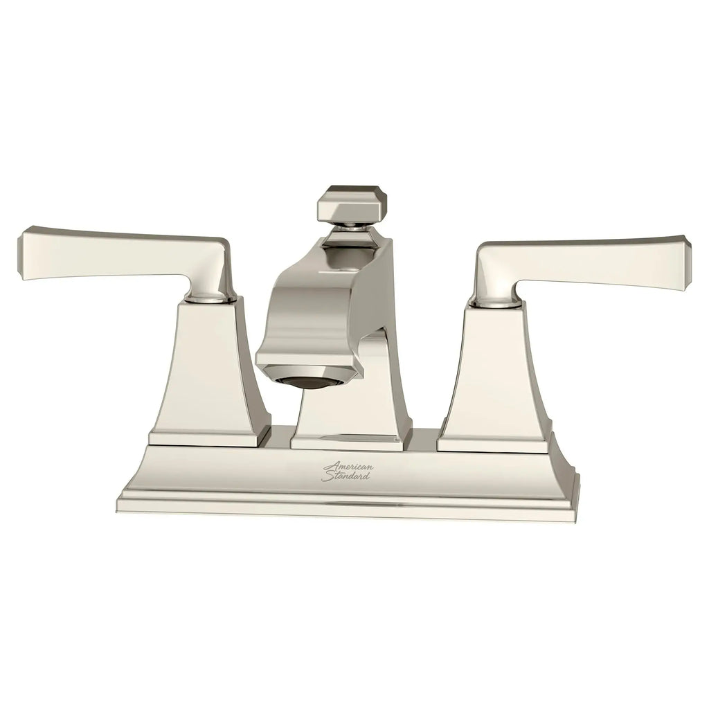 American Standard Town Square S 4-Inch Centerset 2-Handle Bathroom Faucet with Lever Handles, 1.2 GPM, Satin Nickel