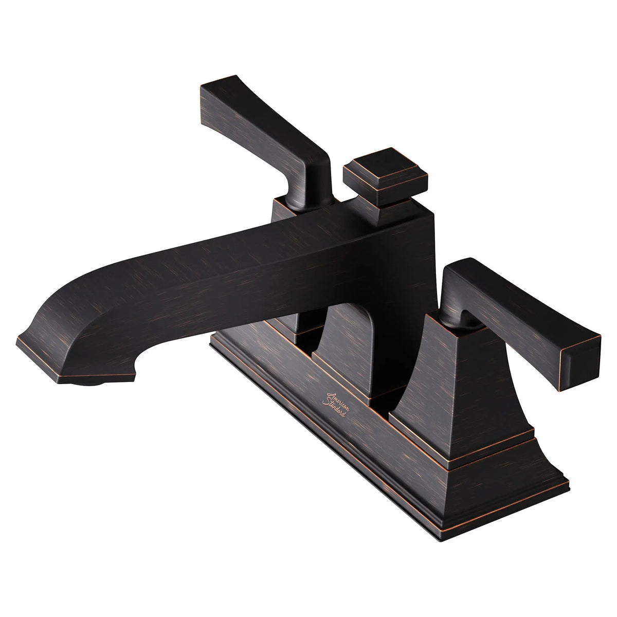 American Standard Town Square S 4-Inch Centerset 2-Handle Bathroom Faucet with Lever Handles, 1.2 GPM, Satin Nickel