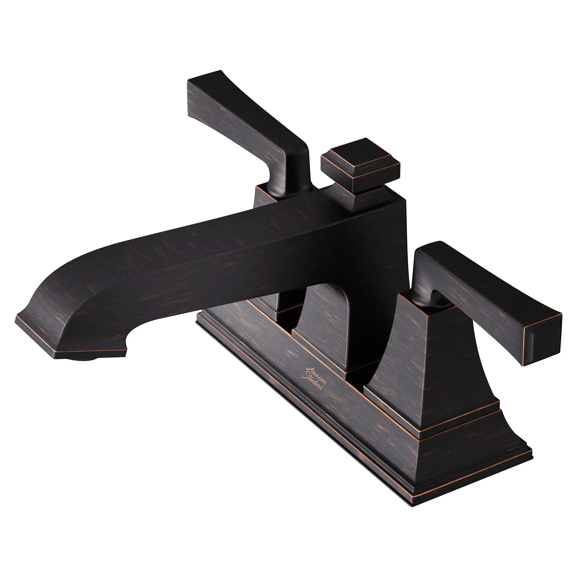 American Standard Town Square S 4-Inch Centerset 2-Handle Bathroom Faucet with Lever Handles, 1.2 GPM, Satin Nickel