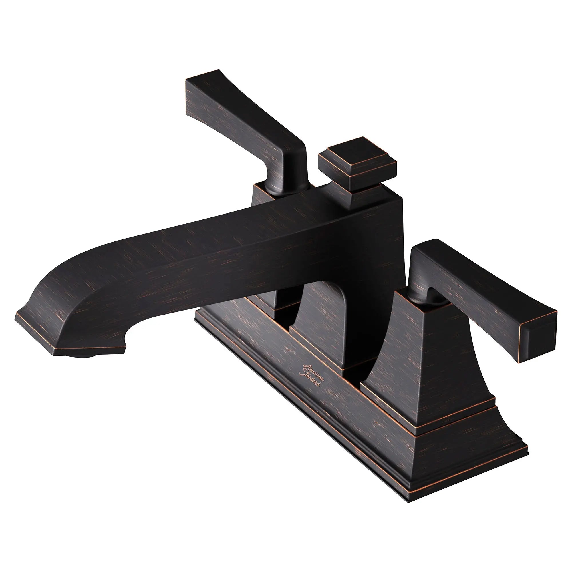 American Standard Town Square S 4-Inch Centerset 2-Handle Bathroom Faucet with Lever Handles, 1.2 GPM, Satin Nickel