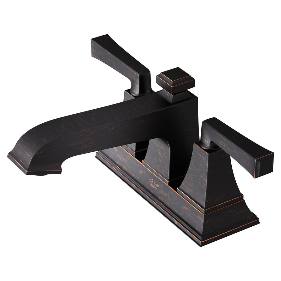 American Standard Town Square S 4-Inch Centerset 2-Handle Bathroom Faucet with Lever Handles, 1.2 GPM, Satin Nickel