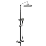 Riobel Duo Rail with 1/2 Inch External Thermostatic Bar and Round Shower Head