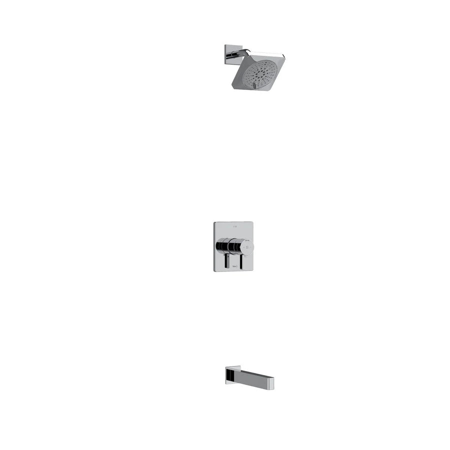 Riobel Paradox Square 2-Way No Share with Shower Head and Tub Spout