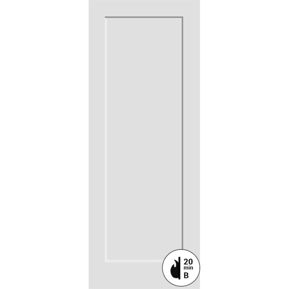Fire Rated Shaker 1-Panel Solid Door (Pre-Machined)-80"