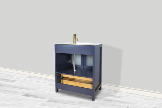 Westmount 30" Single Sink Bathroom Vanity Set with Sink and Mirror (Ceramic Top)