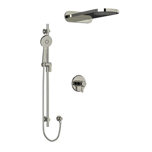 Riobel Momenti 3-Way System with Hand Shower Rail and Rain and Cascade Shower Head