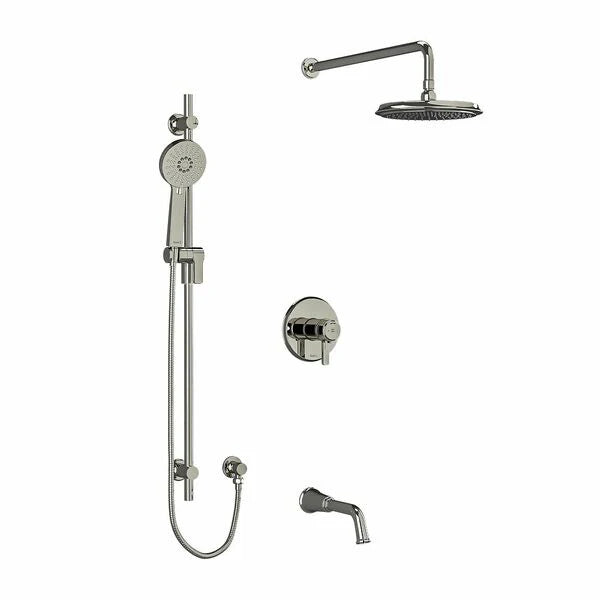 Riobel Momenti 3-Way System with Hand Shower Rail, Shower Head and Spout