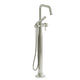 Riobel Momenti Floor-Mount Tub Filler with Hand Shower with Square Spout