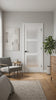 Frosted Glass 3-Panel Door shown in a modern room