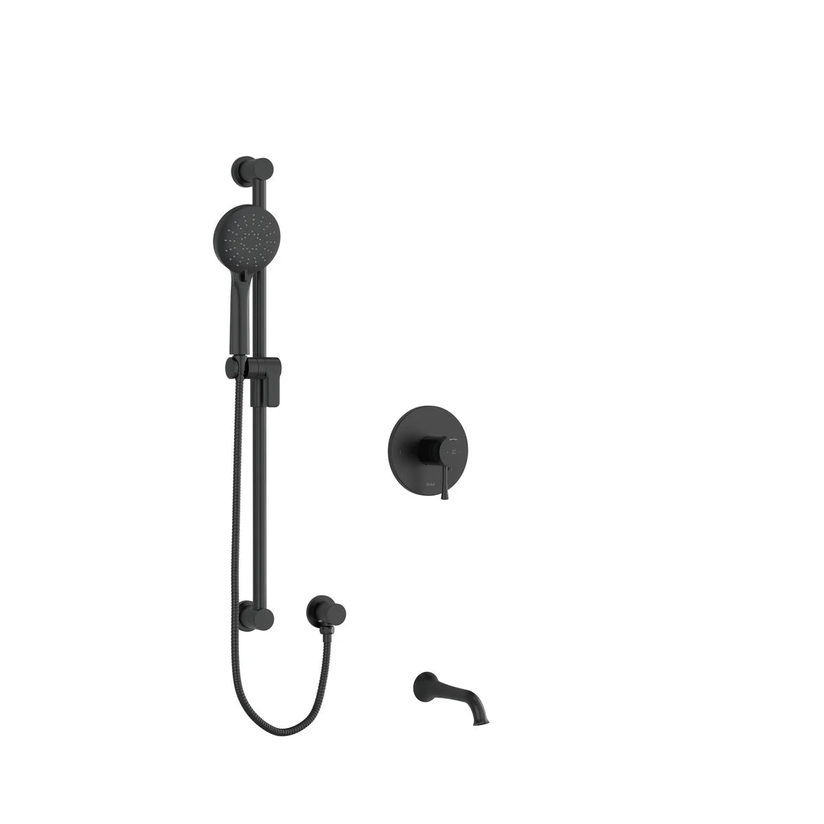 Riobel Edge System with Spout and Hand Shower Rail
