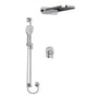 Riobel Venty 3-Way Shower System with Hand Shower Rail, Rain Shower Head, and Cascade Shower Head