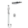 Riobel Venty 3-Way Shower System with Hand Shower Rail, Rain Shower Head, and Cascade Shower Head