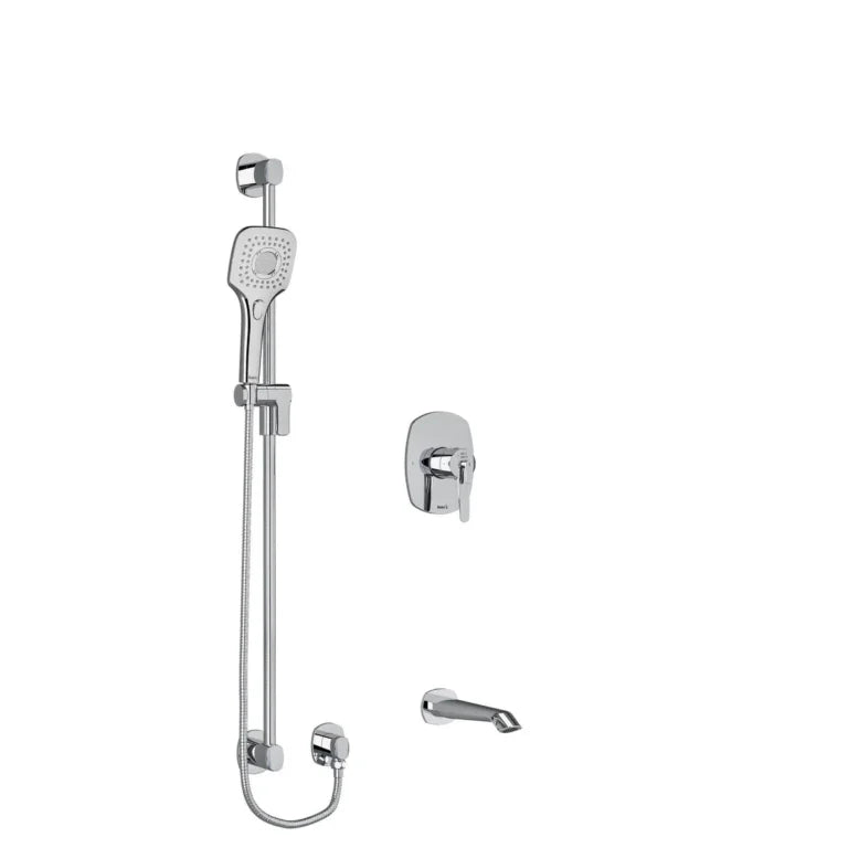 Riobel Venty 2-Way Shower System with Tub Spout and Hand Shower Rail