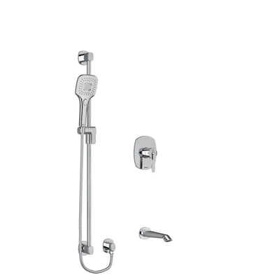 Riobel Venty 2-Way Shower System with Tub Spout and Hand Shower Rail