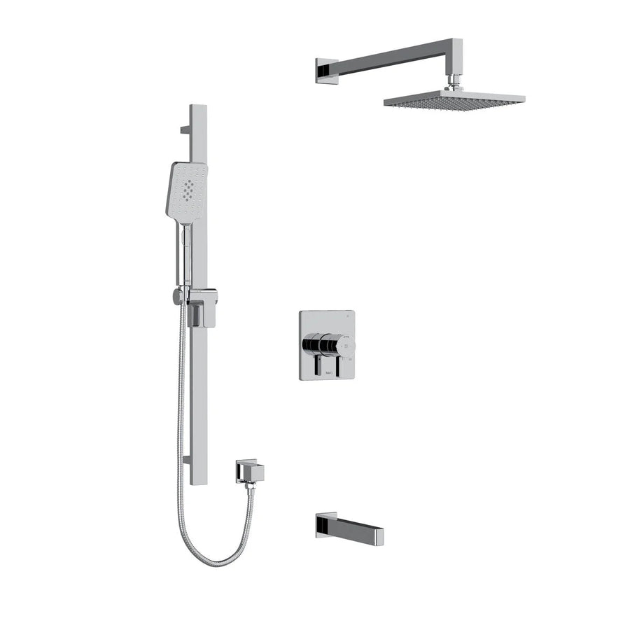 Riobel Paradox 3-Way Shower System: Hand Shower Rail, Shower Head and Tub Spout
