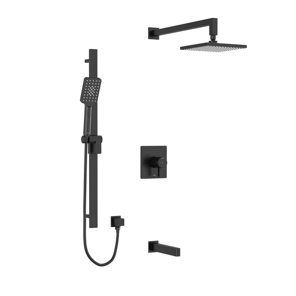 Riobel Paradox 3-Way Shower System: Hand Shower Rail, Shower Head and Tub Spout