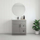 Tesoro 30 Shaker Vanity Solid Wood Grey Right Side Drawers