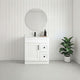 Tesoro 30 Shaker Vanity Solid Wood White Right Side Drawers