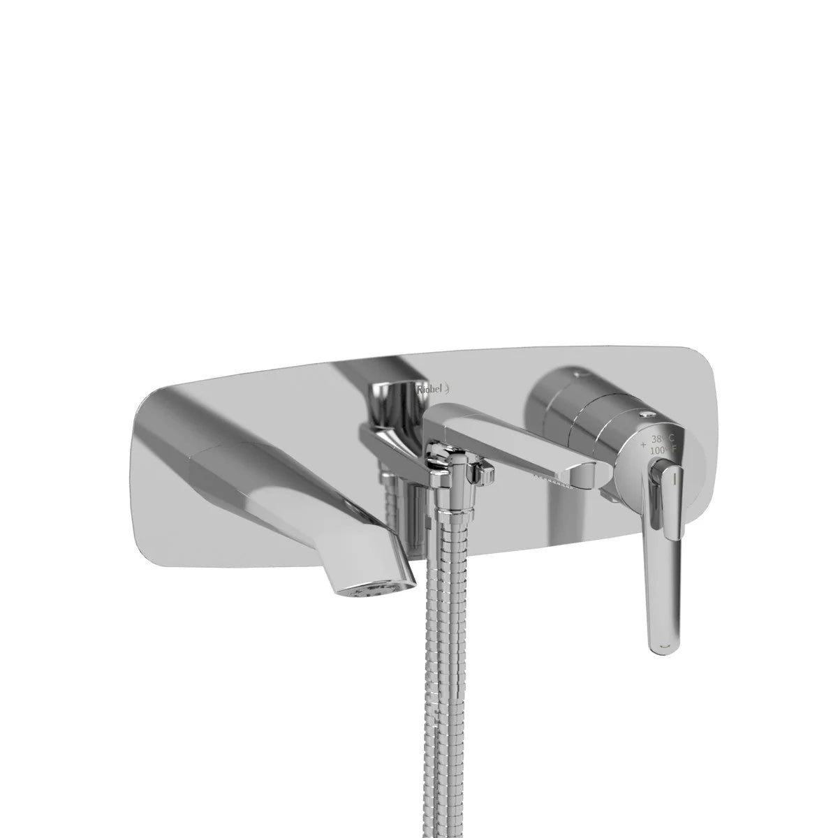 Riobel Venty Wall-Mount Tub Filler with Hand Shower