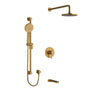 Riobel Nibi 3-Way Shower System: Hand Shower Rail, Shower Head and Tub Spout