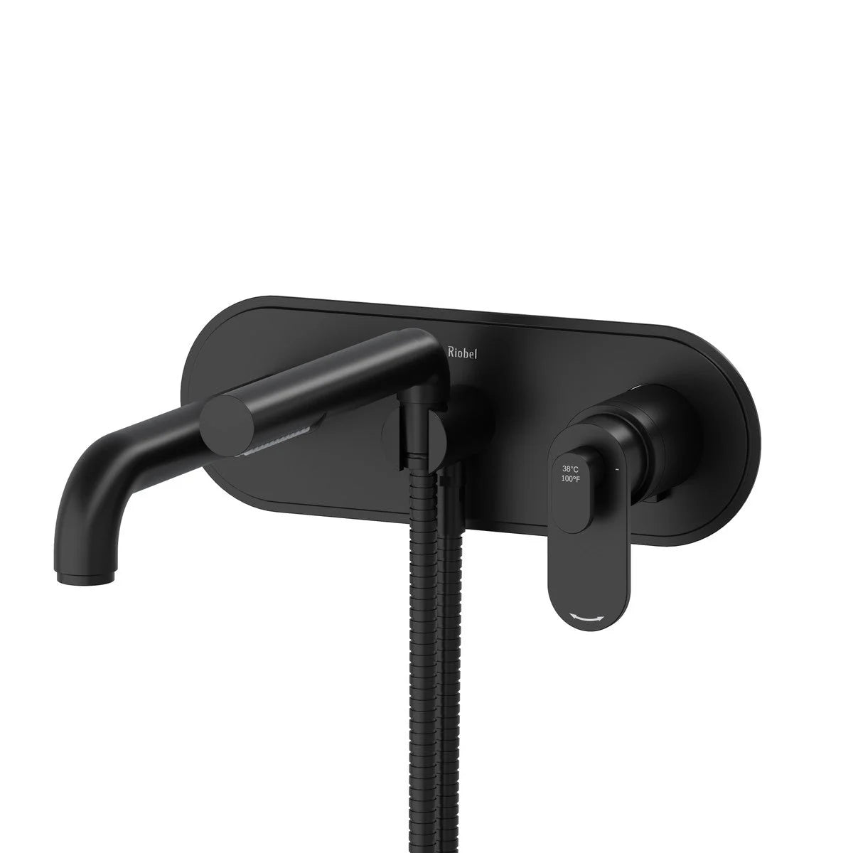 Riobel Arca Wall-Mount Tub Filler with Hand Shower