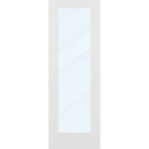 Clear Glass 26 inch x 80 inch x 1 38 inch 1 Panel Interior Door Primed White With Tempered Glass.jpg