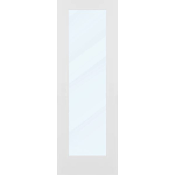 Clear Glass 26 inch x 80 inch x 1 38 inch 1 Panel Interior Door Primed White With Tempered Glass.jpg