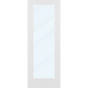 Clear Glass 30 inch x 80 inch x 1 38 inch 1 Panel Interior Door Primed White With Tempered Glass.jpg