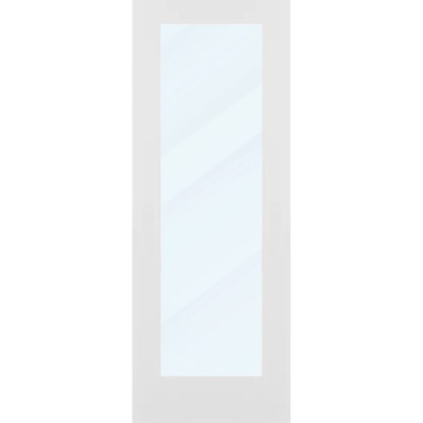 Clear Glass 30 inch x 80 inch x 1 38 inch 1 Panel Interior Door Primed White With Tempered Glass.jpg