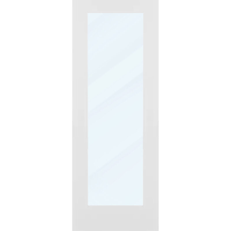 Clear Glass 30 inch x 80 inch x 1 38 inch 1 Panel Interior Door Primed White With Tempered Glass.jpg