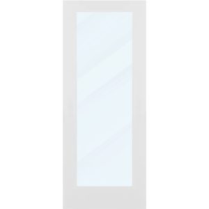Clear Glass 32 inch x 80 inch x 1 38 inch 1 Panel Interior Door Primed White With Tempered Glass.jpg