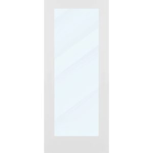 Clear Glass 34 inch x 80 inch x 1 38 inch 1 Panel Interior Door Primed White With Tempered Glass.jpg