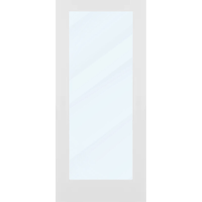 Clear Glass 36 inch x 80 inch x 1 38 inch 1 Panel Interior Door Primed White With Tempered Glass.jpg