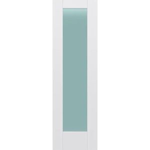 Frosted Glass 24 inch x 80 inch x 1 38 inch 1 Panel Interior Door Primed White With Tempered Glass.jpg