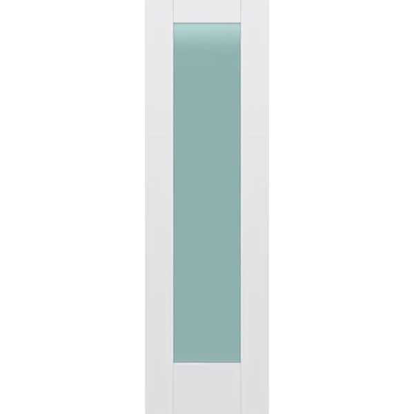 Frosted Glass 24 inch x 80 inch x 1 38 inch 1 Panel Interior Door Primed White With Tempered Glass.jpg