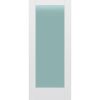 Frosted Glass 34 inch x 80 inch x 1 38 inch 1 Panel Interior Door Primed White With Tempered Glass.jpg