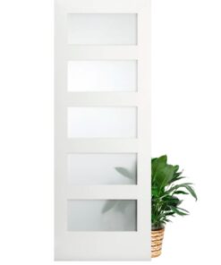 Frosted Glass 5 Panel Interior Door Primed White With Tempered Glass 4.jpg