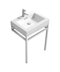 Haus 24 Stainless Steel Console With White Acrylic Sink 5.jpg