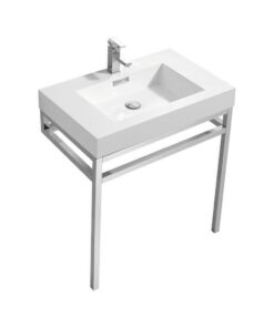 Haus 30 Stainless Steel Console With White Acrylic Sink 5.jpg