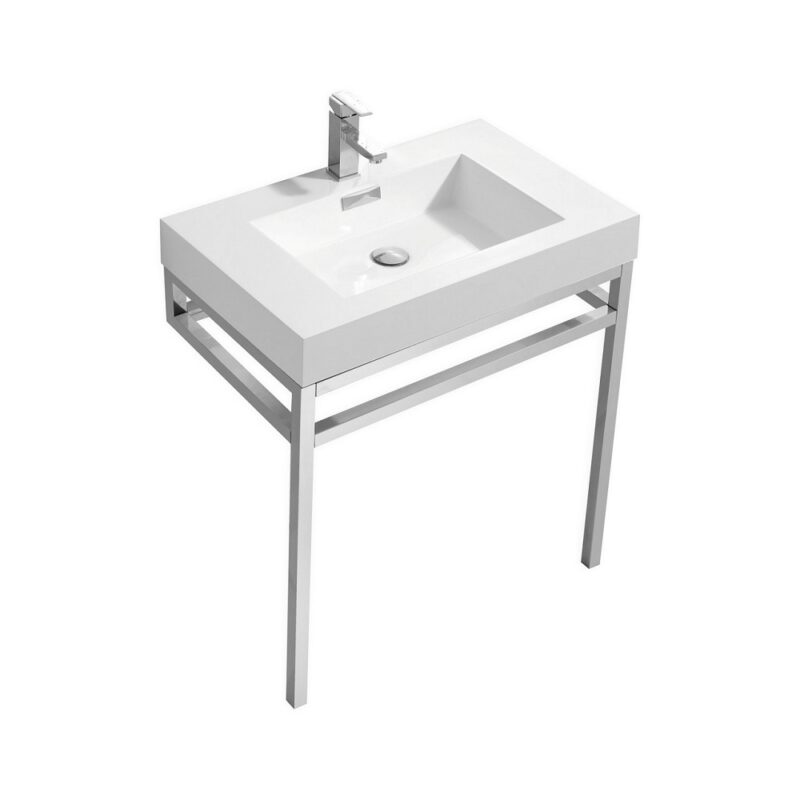 Haus 30 Stainless Steel Console With White Acrylic Sink 5.jpg