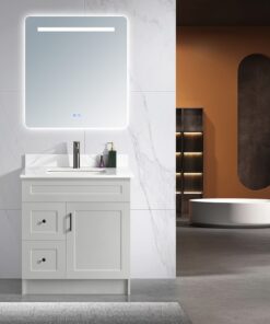 Tesoro 30 Shaker Bathroom Vanity With Quartz Countertop MDF 11.jpg