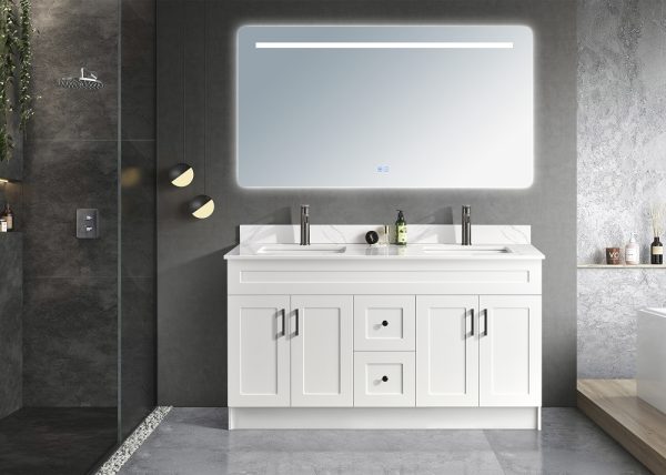 Tesoro 60 Double Sink Shaker Bathroom Vanity With Quartz Countertop MDF.jpg
