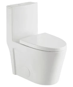 dual flush elongated one piece toilet bowl soft close seat with high efficiency dual flush in white hbdepot 1 (1)