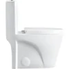 dual flush elongated one piece toilet bowl soft close seat with high efficiency dual flush in white hbdepot 2