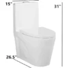 dual flush elongated one piece toilet bowl soft close seat with high efficiency dual flush in white hbdepot 3