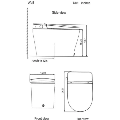 streamline integrated smart toilet white hbdepot 7