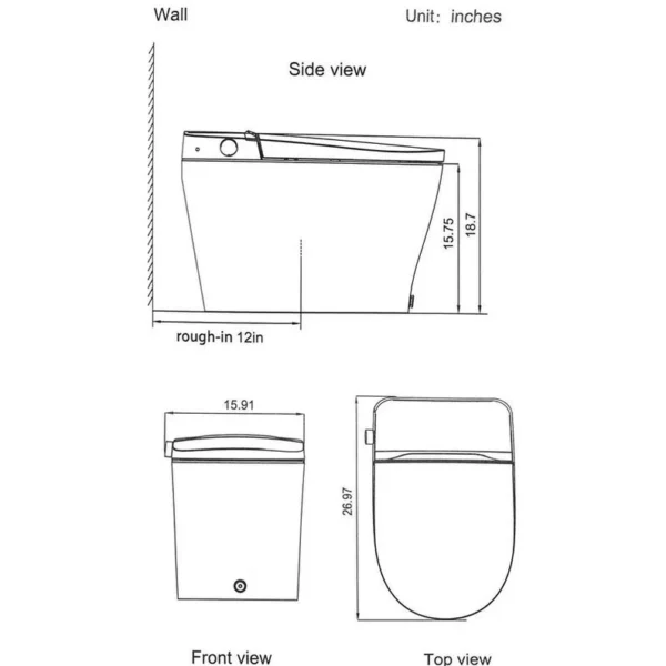 streamline integrated smart toilet white hbdepot 7