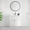 Tesoro 30″ Shaker Bathroom Vanity In white With Quartz Countertop (MDF) 1