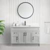 Tesoro 48″ Shaker Bathroom Vanity In Grey With Quartz Countertop (MDF)