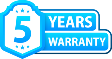 years warranty shield label assuring quality and durability with extended warranty coverage png